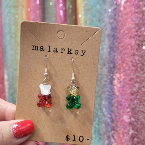 gummy bear earrings christmas