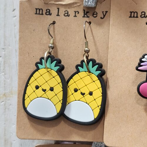 squishmellow pineapple earrings