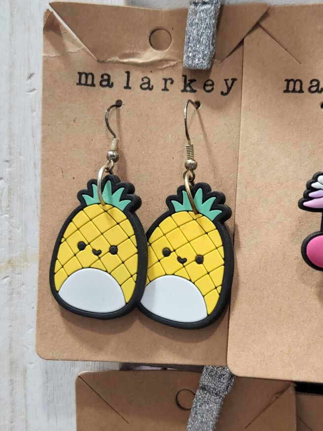 squishmellow pineapple earrings