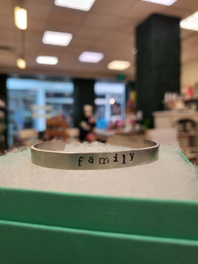 family - stamped bracelet