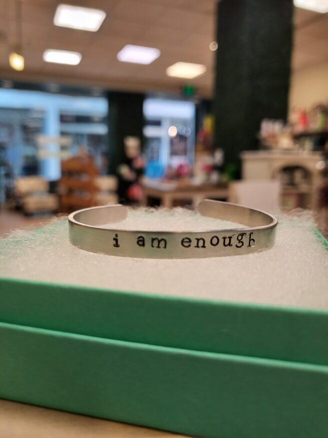 i am enough - stamped bracelet