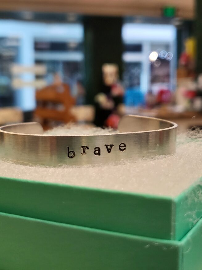 brave - stamped bracelet