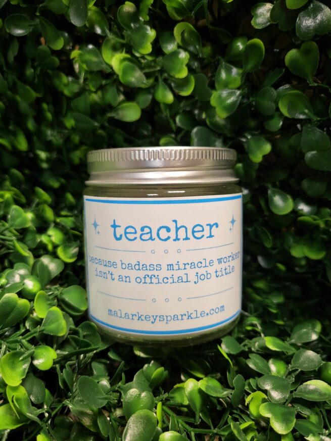 badass teacher candle