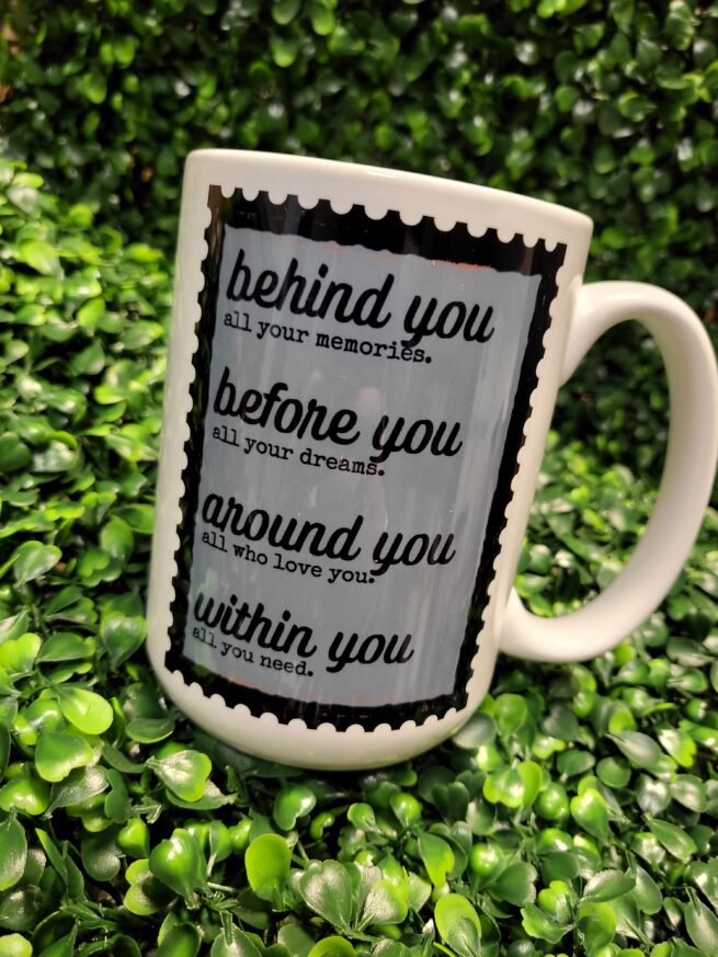 behind you - grad mug
