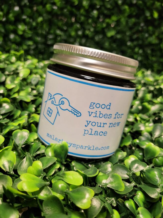 good vibes for your new place candle
