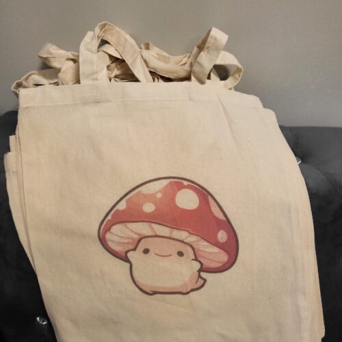 cute mushroom tote bag