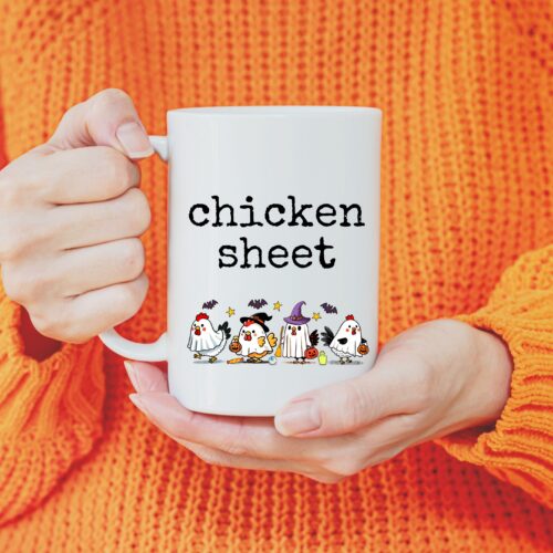 chicken sheet mug - halloween
