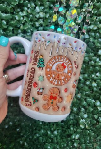3d gingerbread christmas mug