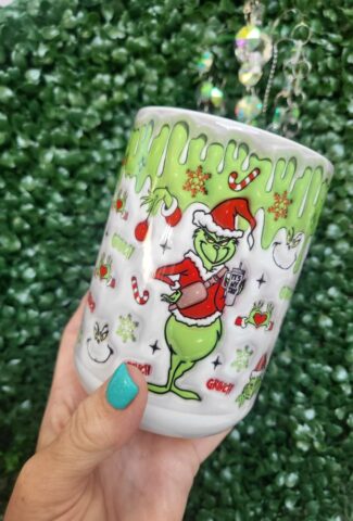 3d grinch christmas mug