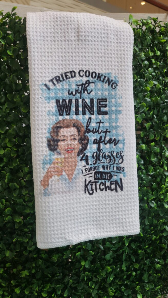 cooking with wine towel