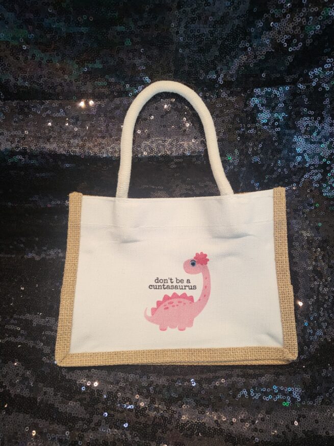 cuntasaurus mini tote bag
