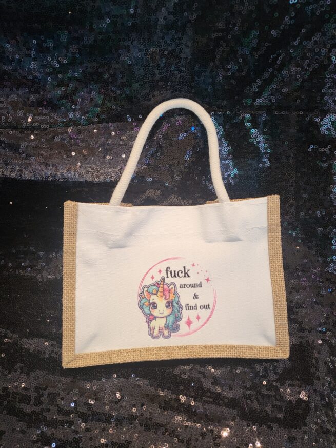 fuck around and find out mini tote bag