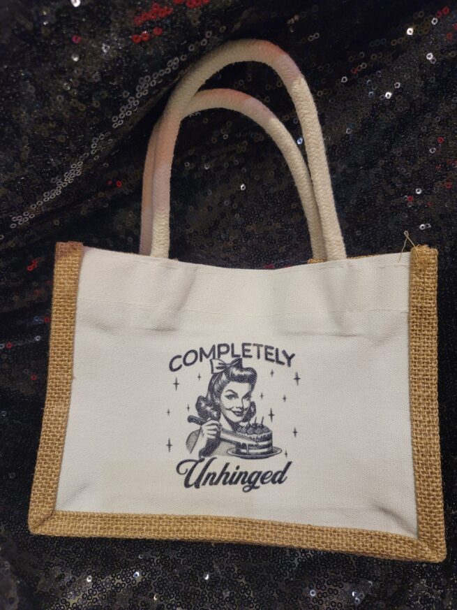 completely unhinged mini tote bag