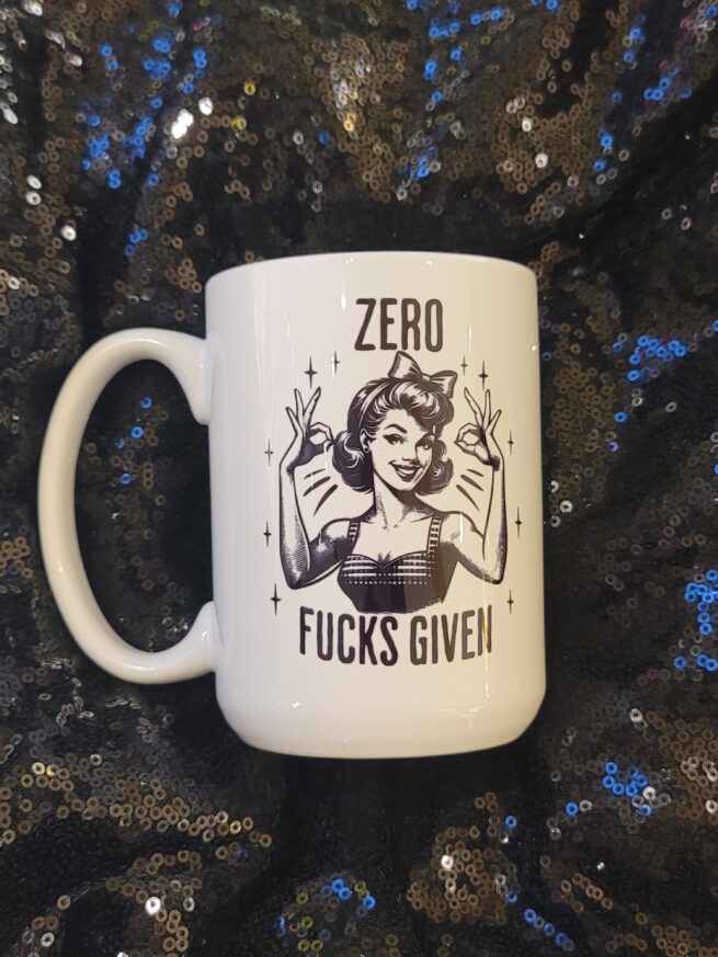 zero fucks given coffee cup