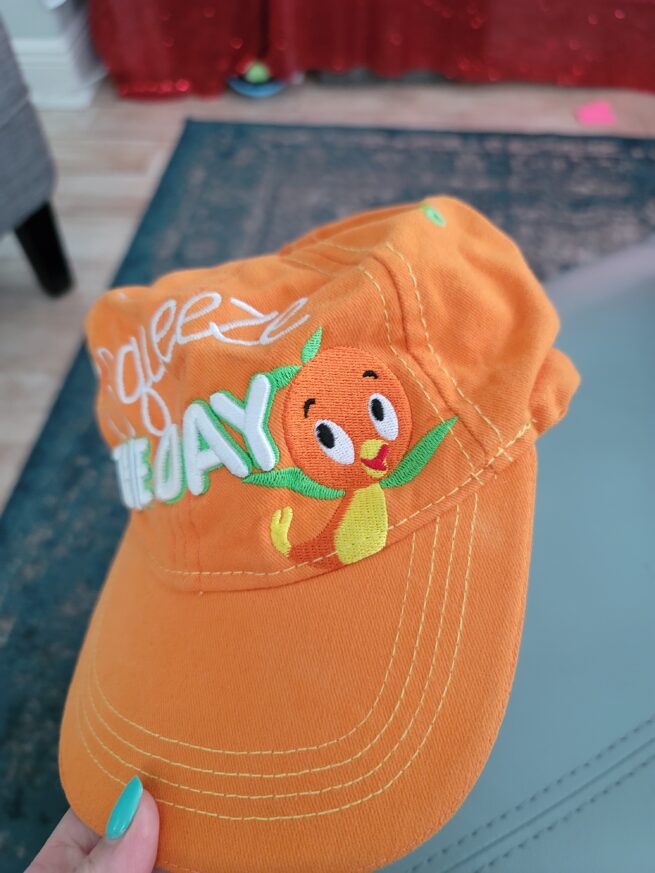 orange bird squeeze the day hat - thrift - used 1 time