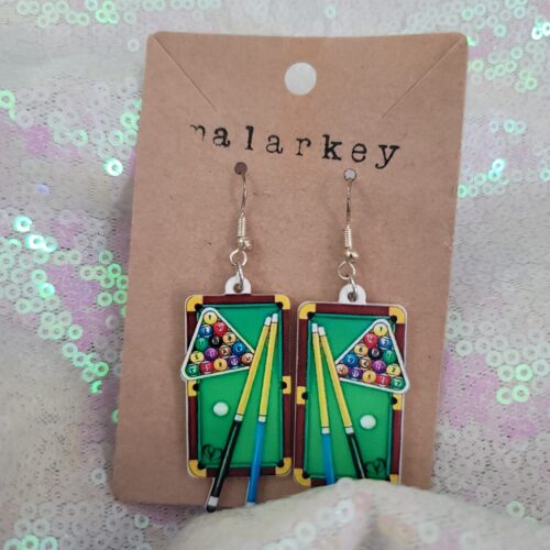 pool table earrings