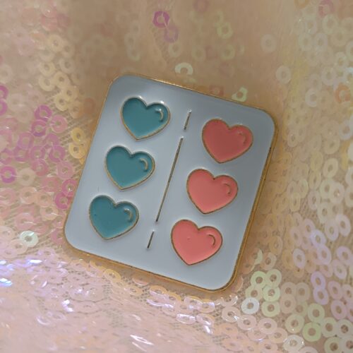 6 pack heart pin