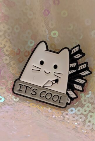 it's cool cat arrow pin