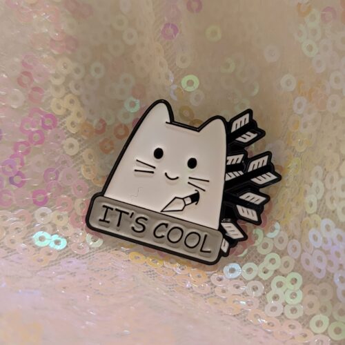 it's cool cat arrow pin