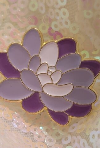 purple flower pin