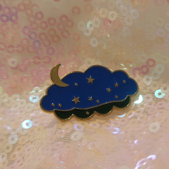 cloud with stars and moon pin