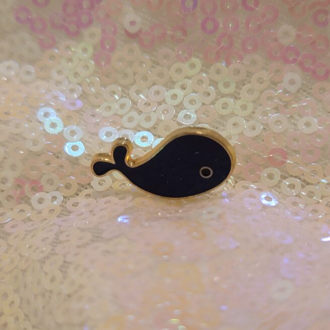 black whale pin