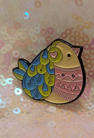 quilted bird pin