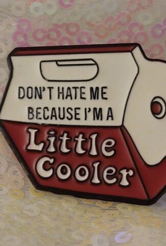 don't hate me because i'm a little cooler - pin