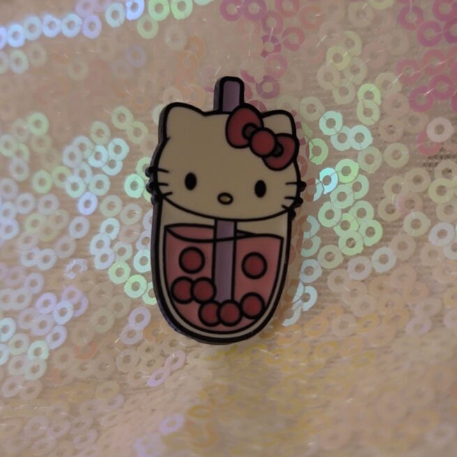 hello kitty boba pin