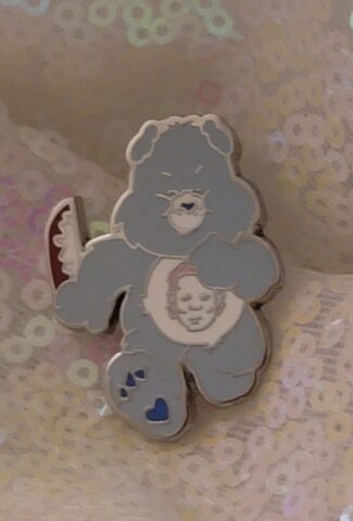 carebear with a knife and a jason belly - pin