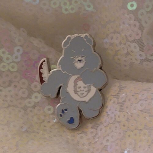 carebear with a knife and a jason belly - pin