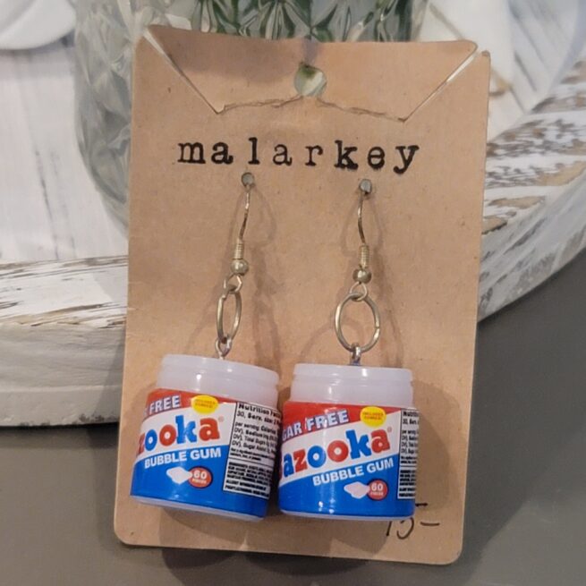 bazooka gum - mini earrings