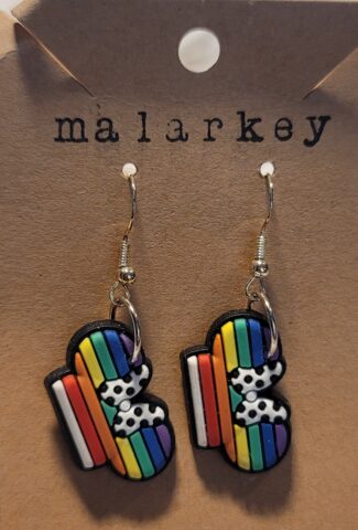 rainbow mickey ears earrings