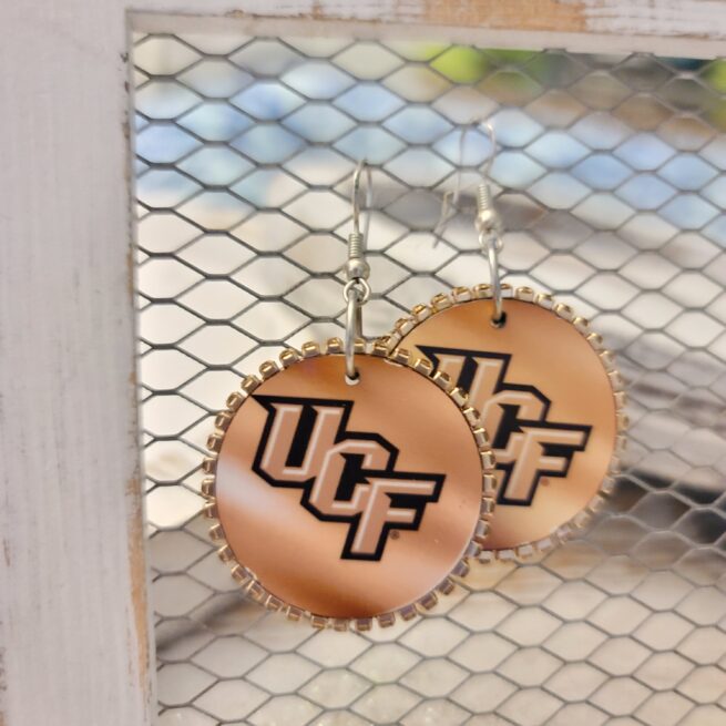 College Earrings with glitter