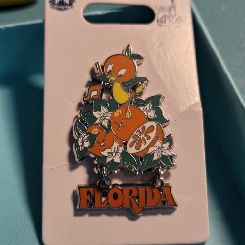 orange bird pin - THRIFT (new)