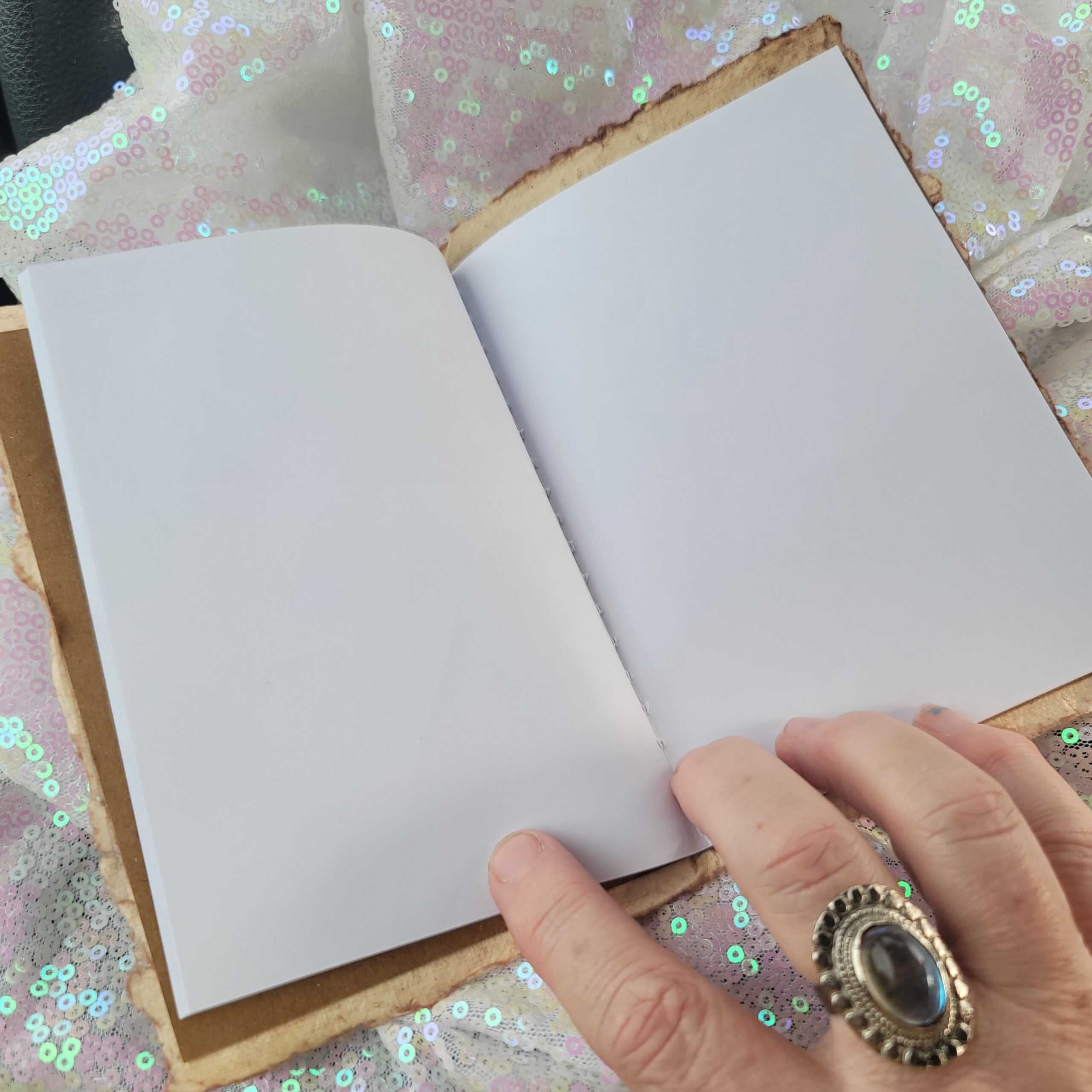 inside of the card / notebook