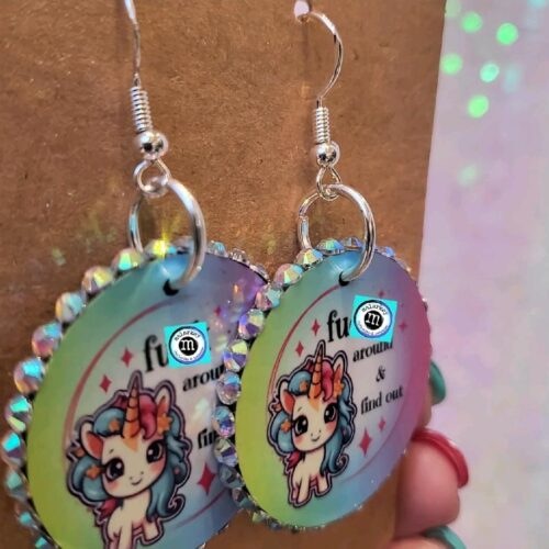 fuck around and find out earrings - strip gems