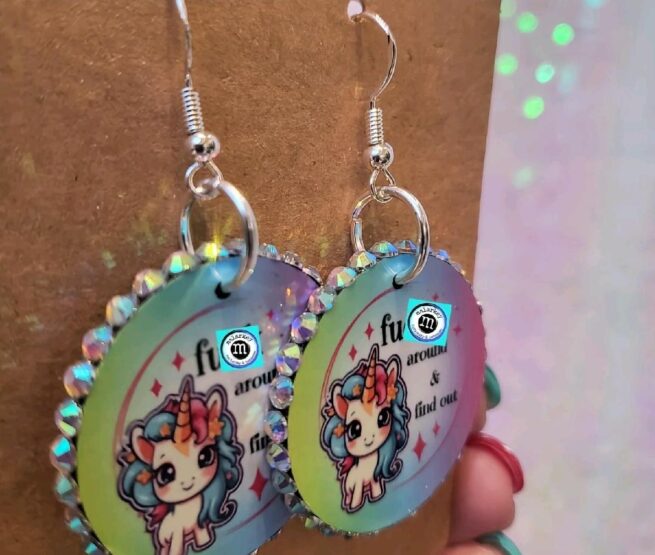 fuck around and find out earrings - strip gems