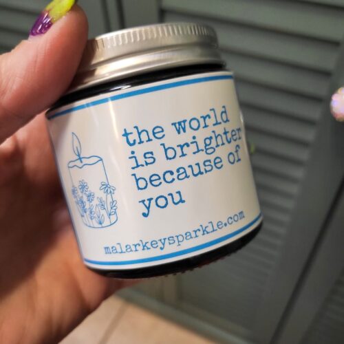 brighter because of you candle
